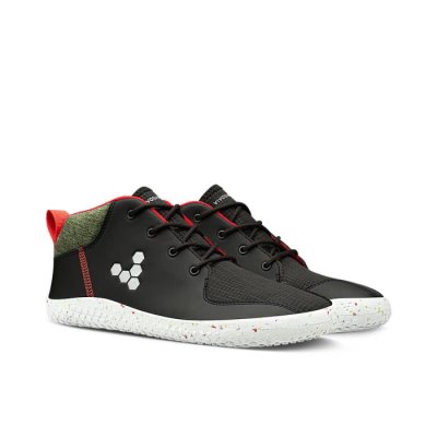 Vivobarefoot Juniors' Primus Bootie All Weather School Shoes - Black USA [WGV896541]